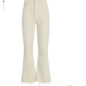 MOTHER The Hustler Ankle Fray Jeans in Ivory 27